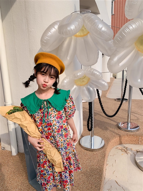 品牌网红童装潮牌迦南贝妮2022童装夏季新款童套装童裙童t品牌童装