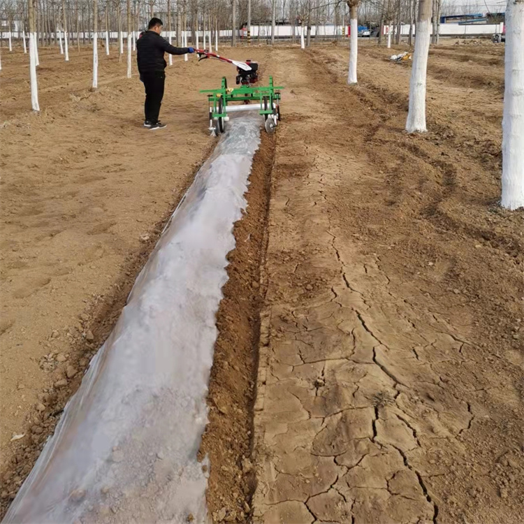 汽油自走式地膜機拱棚地膜覆蓋機農用覆膜機