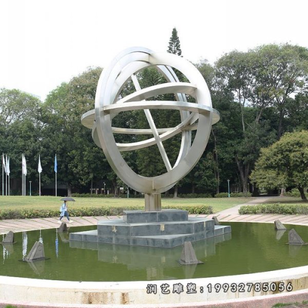 不锈钢标志校园景观雕塑
