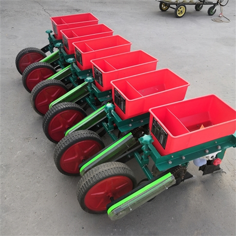手推式汽油播种机双行玉米播种机免耕播种机