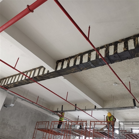 东莞莞城区写字楼粘贴钢板加固