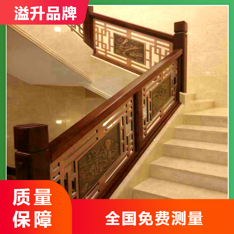 系中式的别墅铜楼梯护栏 铝合金楼梯扶手图片 效果图ysA-58