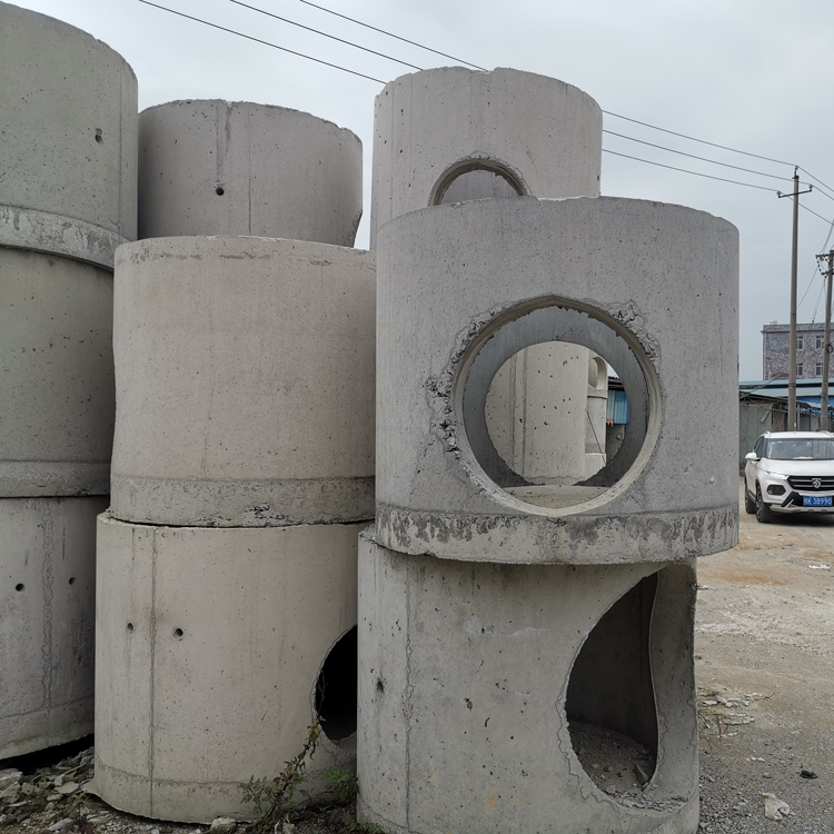 阳江钢筋混凝土检查井 水泥预制沉泥井 成品雨水井 圆形立式闸阀井 井筒调节块厂家