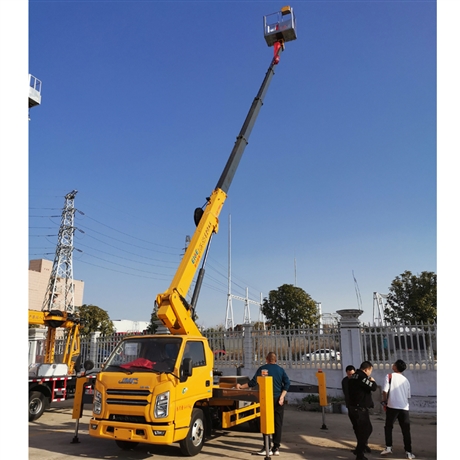 浙江高空作业车免税直臂23米蓝牌登高车园林修剪升降平台车