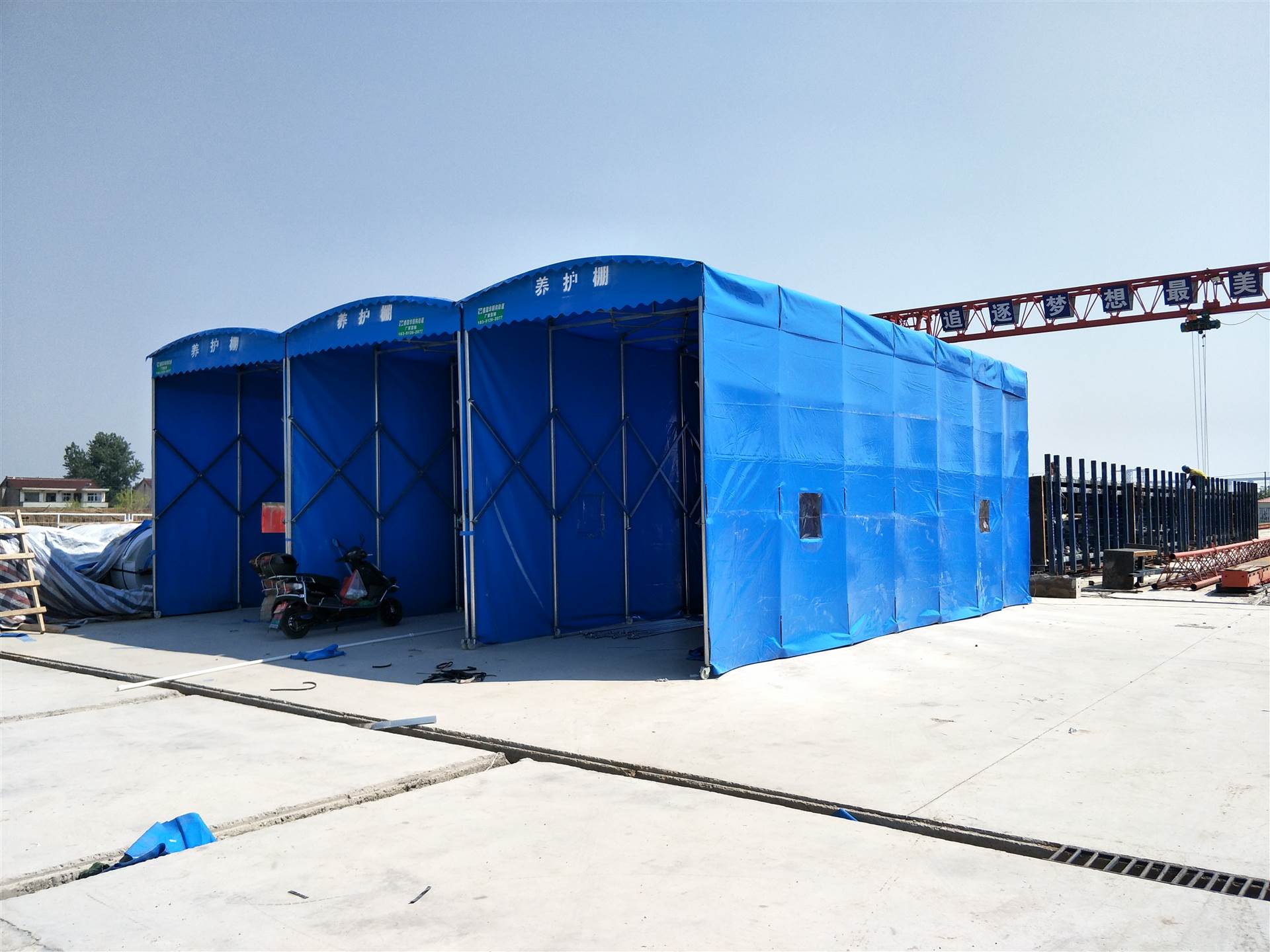 移动遮阳棚户外推拉雨棚停车棚