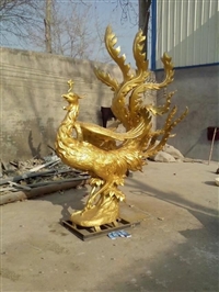 景观动物园孔雀铜雕 大型孔雀开屏雕塑 动物景观纯铜铸造