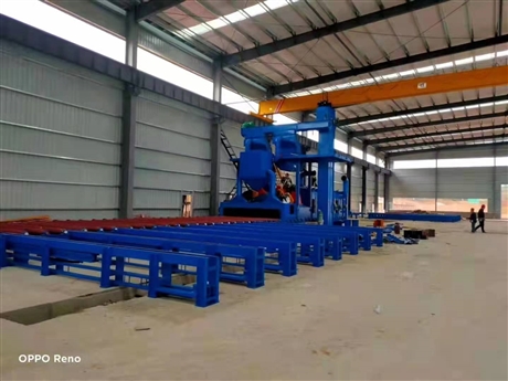 铝模版抛丸喷涂线Q695 爬架脚架翻新喷砂