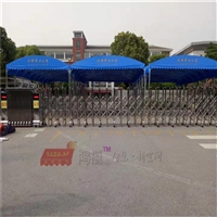 临时移动伸缩雨棚堆货遮阳篷 活动推拉雨棚 室外折叠油布大蓬厂家