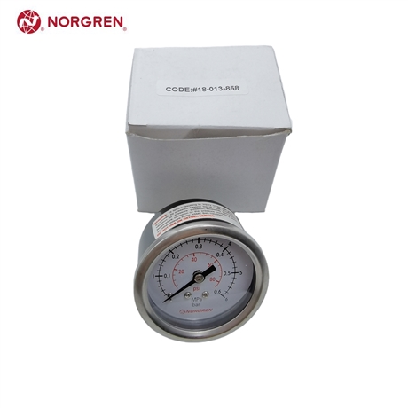 諾冠NORGREN 豎向安裝壓力表 中心徑向壓力表價(jià)格 10bar 1.0Mpa
