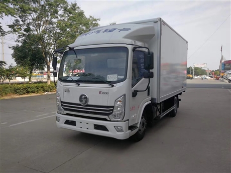 陕汽德龙K3000冷藏车，4米2蓝牌冷冻保温运输车