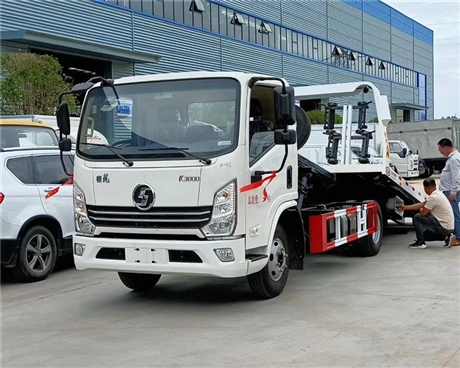 陜汽德龍K3000清障車，國(guó)六藍(lán)牌5米2多功能救援車