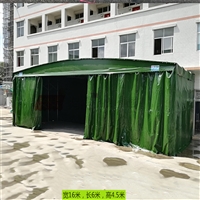 工厂临时伸缩雨篷仓储堆货 轨道式电动雨棚 太仓推拉雨蓬定做