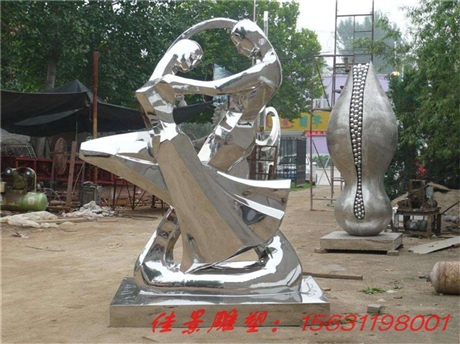 不銹鋼情侶雕塑 廣場(chǎng)景觀雕塑