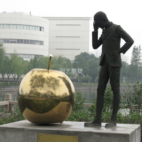 铜雕牛顿草坪雕塑