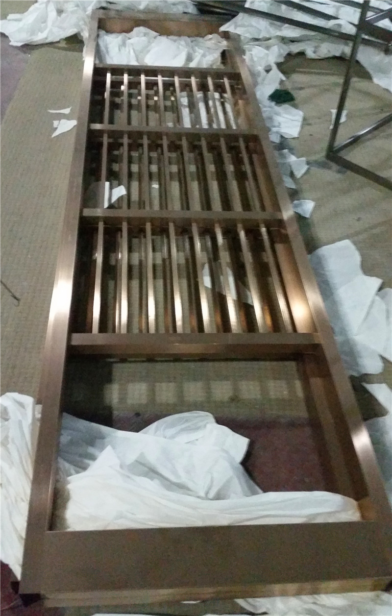 定制不锈钢仿古屏风隔断 餐厅酒店烤漆移动不锈钢屏风