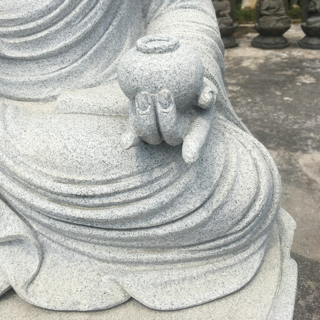 花岗岩坐佛石雕释迦牟尼石雕佛像寺庙佛雕摆件