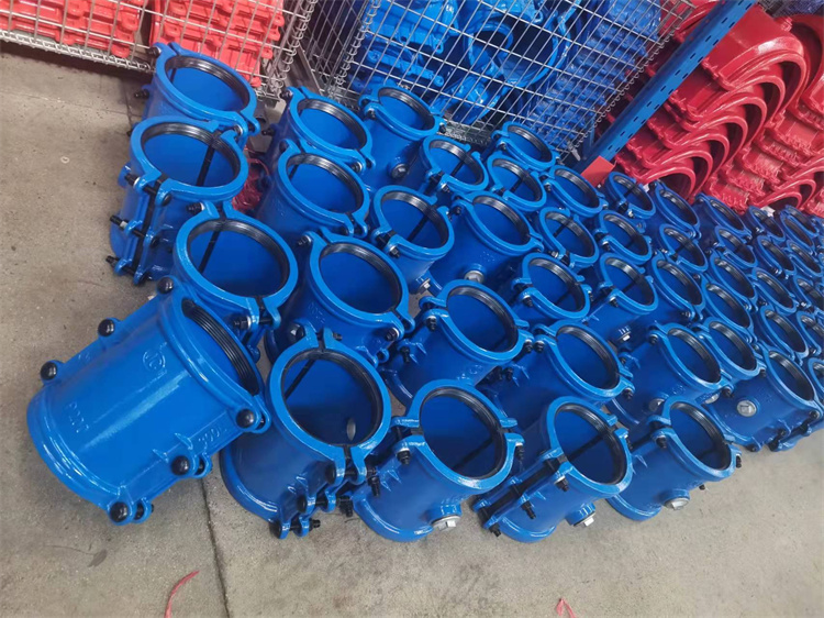 供应球墨铸铁哈夫节钢板压制抢修节管道堵漏器穿线哈夫节