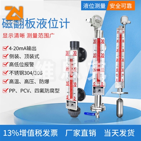 测量600mm立式磁翻板液位计TQ-UHZ-IIE-26接液304材质