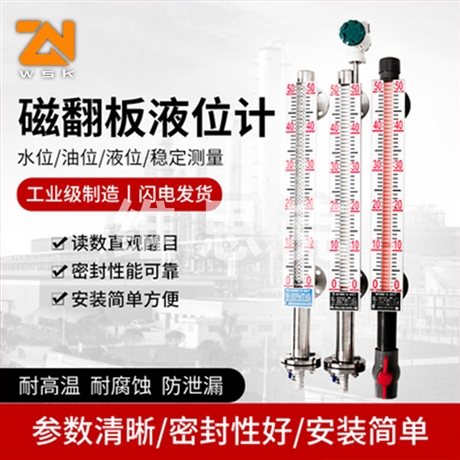 0-10mA输出UQD-333高压磁反板液位计螺纹接头M27*1.5