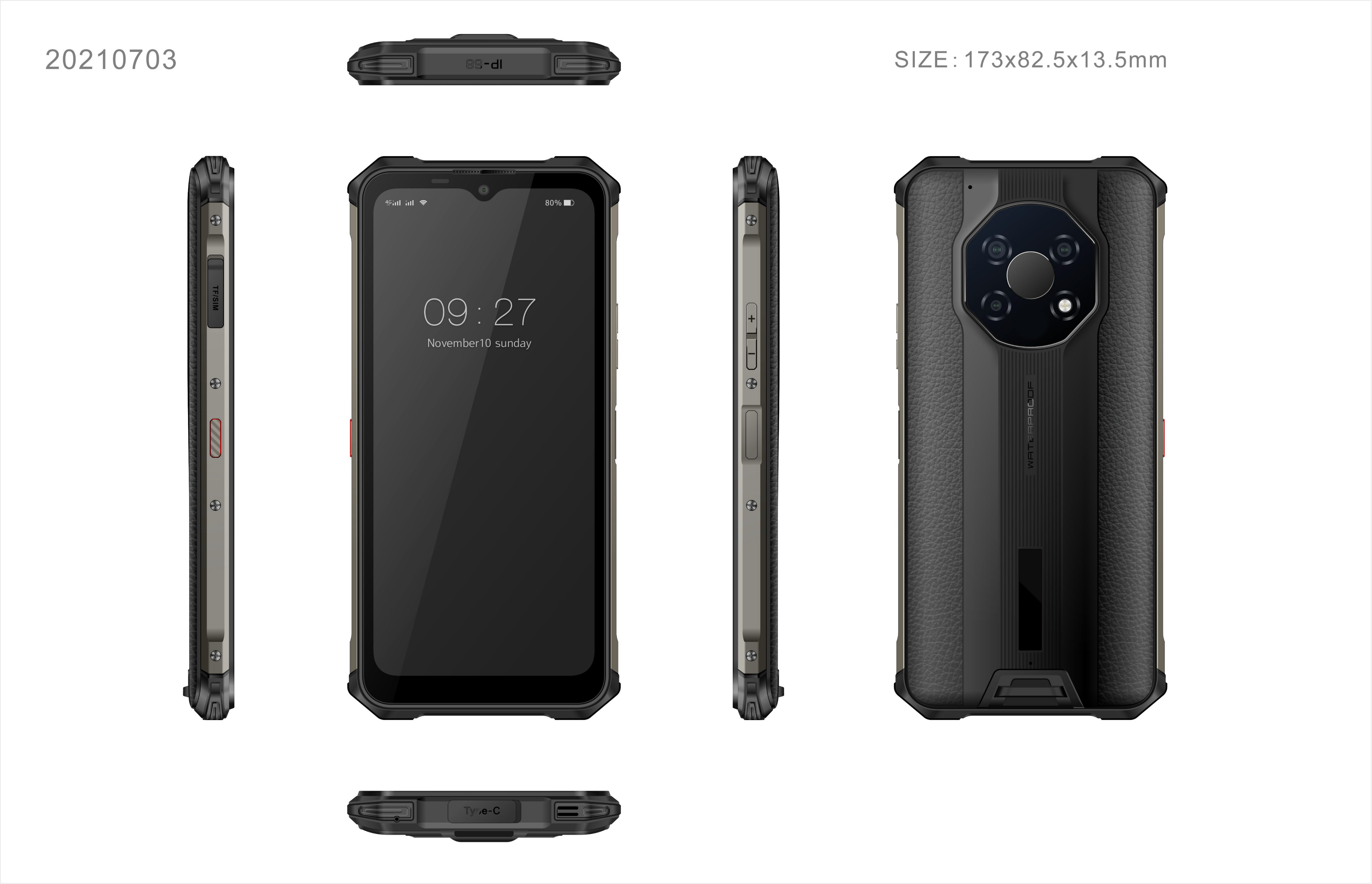 优尚丰工业5g三防手机5g全网通ip68防水nfcotgrj45网口指纹人脸识别