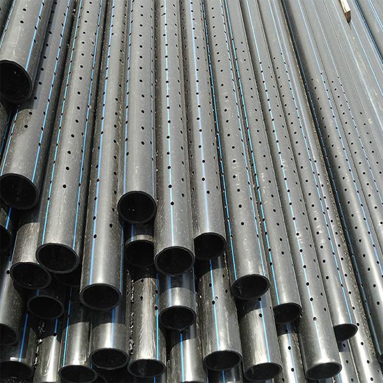 hdpe穿孔花管高速护坡排水管hdpe花管农业排碱pvc钻孔管按图纸开孔