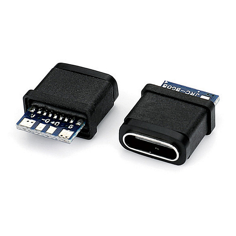 type-c母座16p防水焊线式带四个焊点 l10.0mm