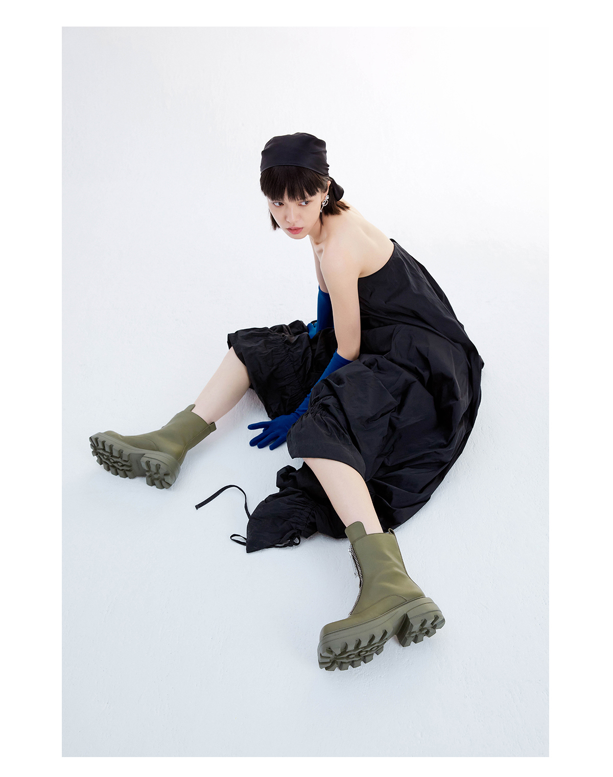 lostinecho设计师品牌西装靴系列方头前置双拉链厚底西装靴