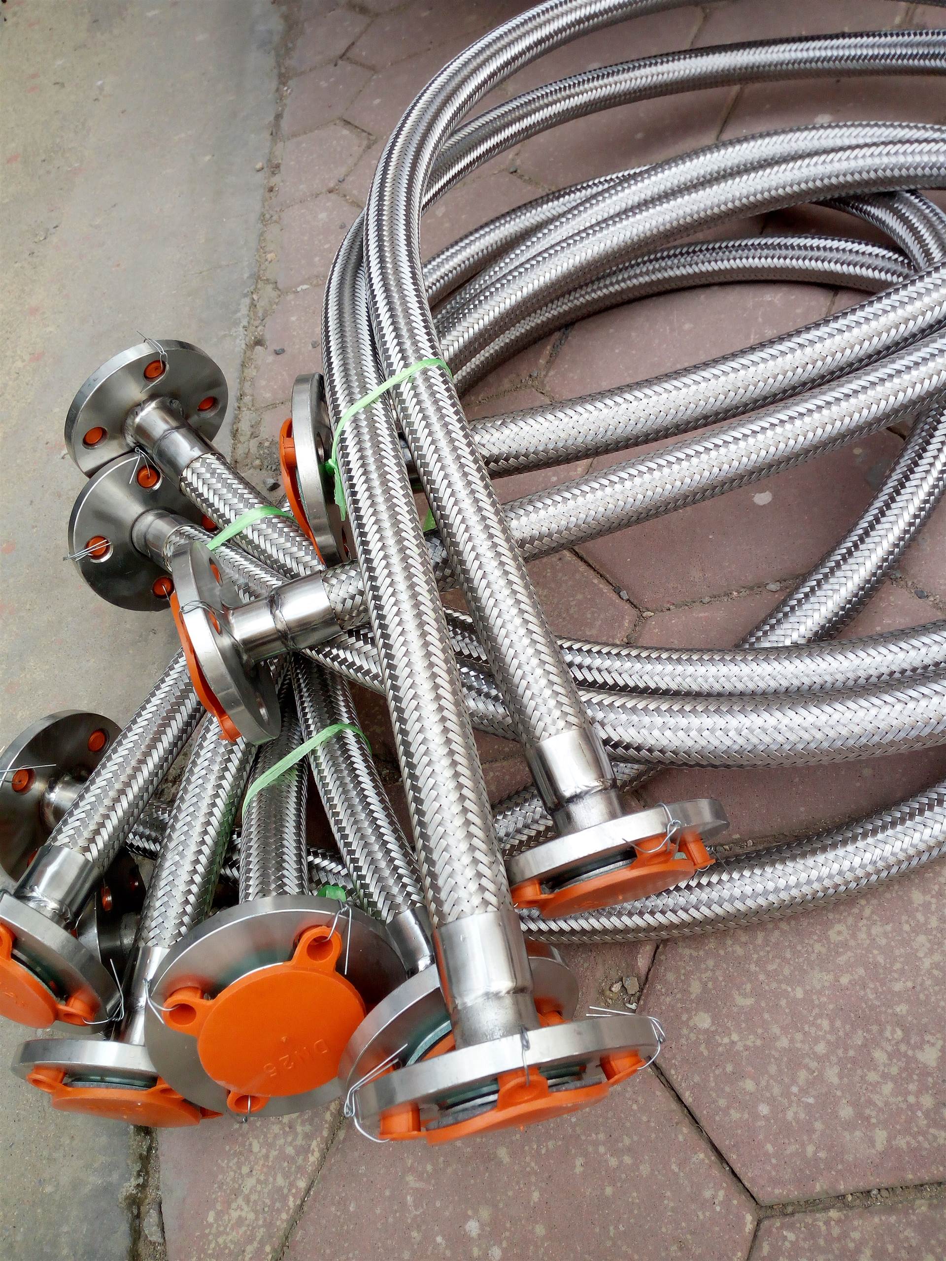 dn15mms304高温高压防腐pn16碳钢法兰式不锈钢金属软管