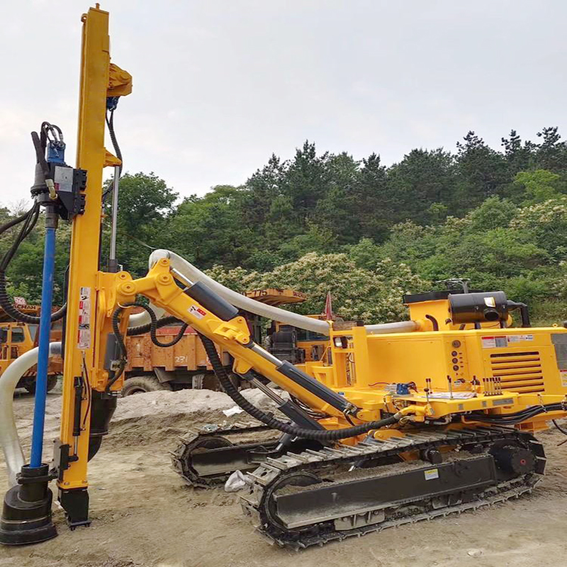 履带式潜孔钻车冲击式潜孔钻机电气联动隧道钻孔