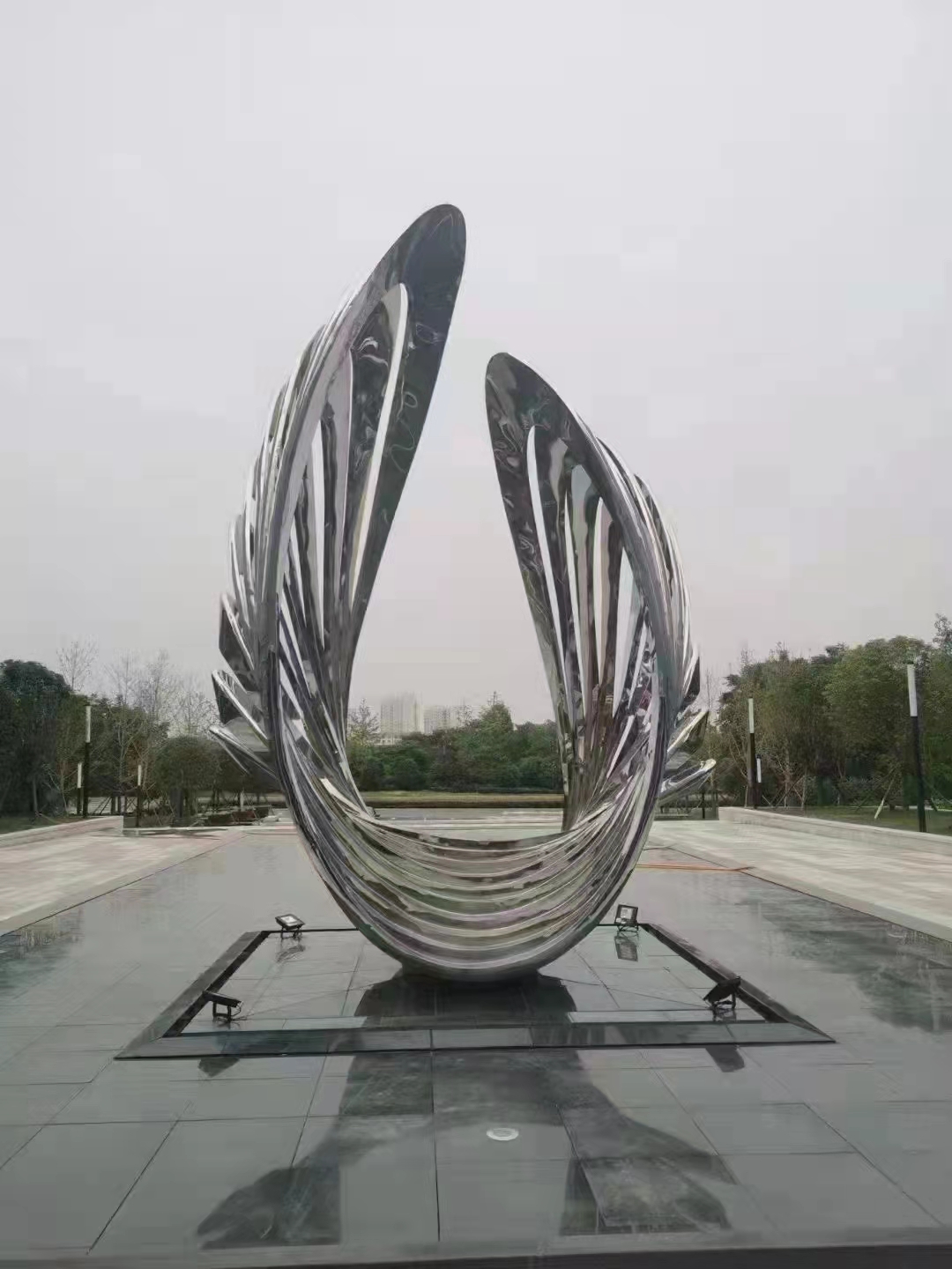 镜面不锈钢园林景观雕塑制作 工艺品摆件
