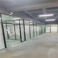 钢化玻璃百叶隔断 钢化玻璃安全隔断安装 规格齐全可定制玻璃门厂