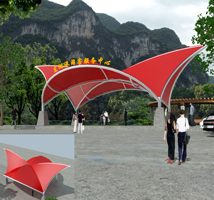 张拉膜结构门头顺飞龙膜结构门头