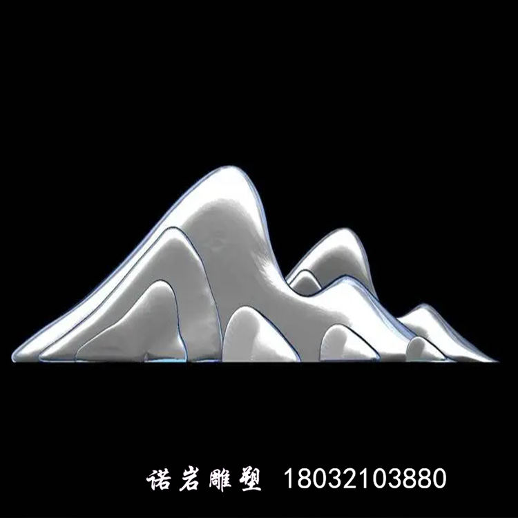右玉县不锈钢山造型系列雕塑设计理念