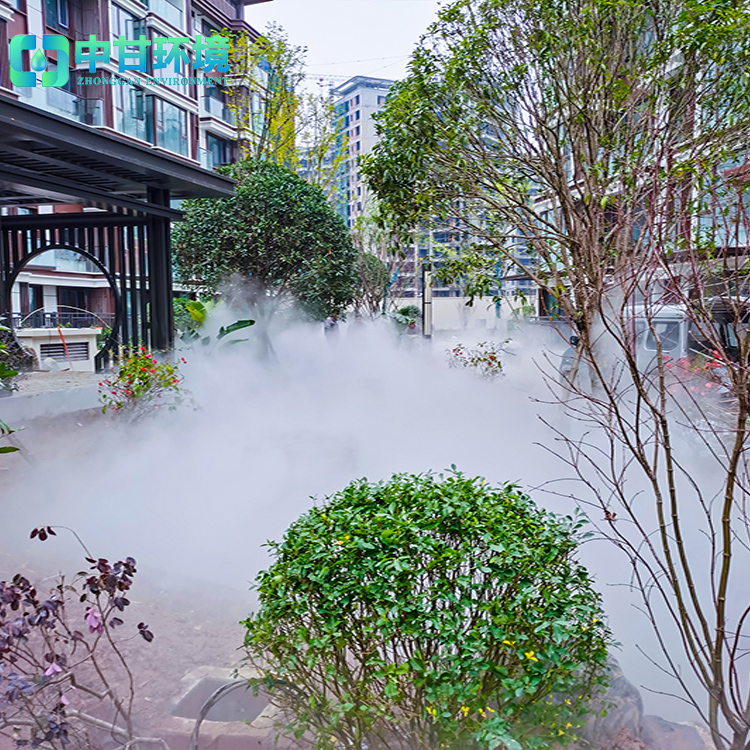 售楼部展示区喷雾造景 公园假山雾森 花园鱼池水雾