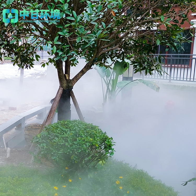 生态园喷雾造景 假山微雾装饰 特色小院雾化景观