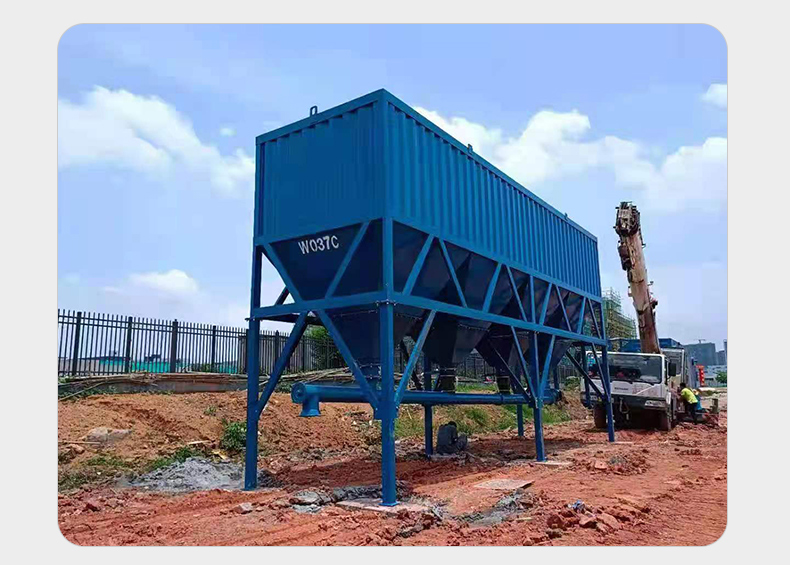 水泥罐 立式水泥仓现场料仓 免基础360搅拌站200吨双层卧式