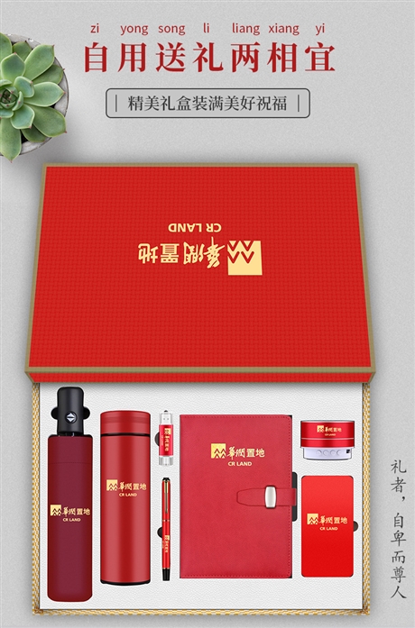 汽车展会礼盒 商务保温杯雨伞套装 定制企业开业活动 礼品伴手礼 笔记本礼盒
