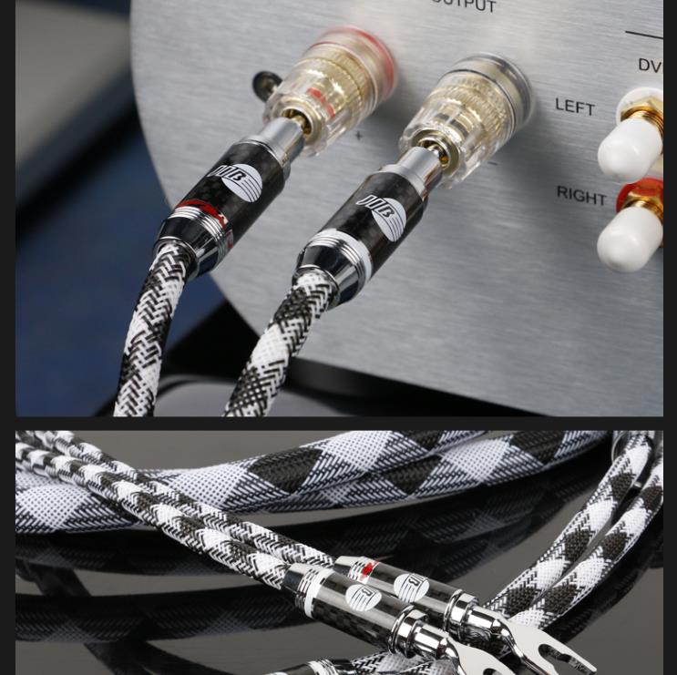 jib德国hf004sc单晶铜镀银发烧级喇叭线音响线功放胆机接音箱