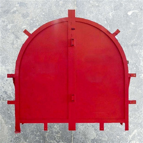 中拓斜风井防爆门矿山斜风井口防爆门钢制防爆门