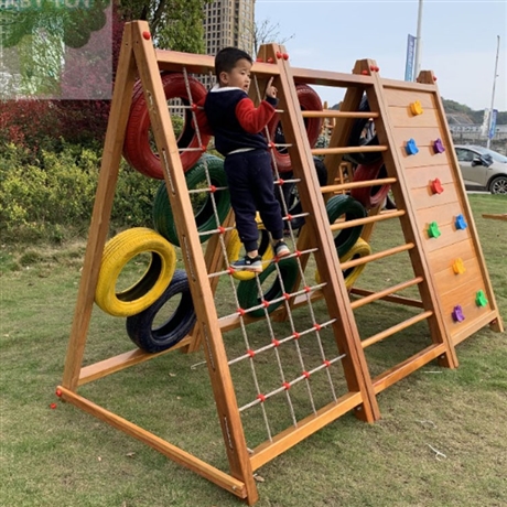 定制儿童攀爬架幼儿园木质攀登架博美