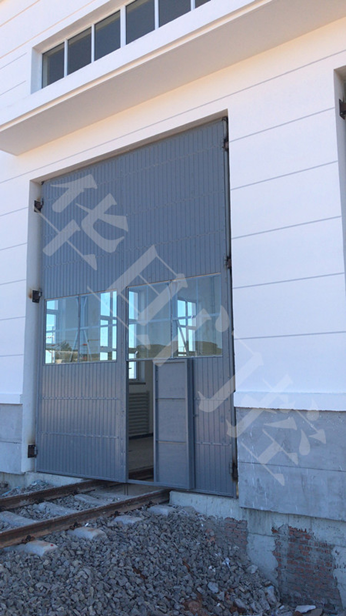 安徽华旦02j6111平开钢木大门