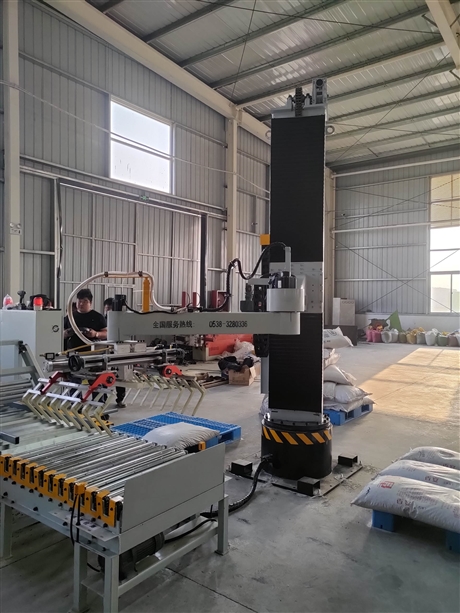 立柱式机器人山东本森智能装备自动化包装码垛生产线