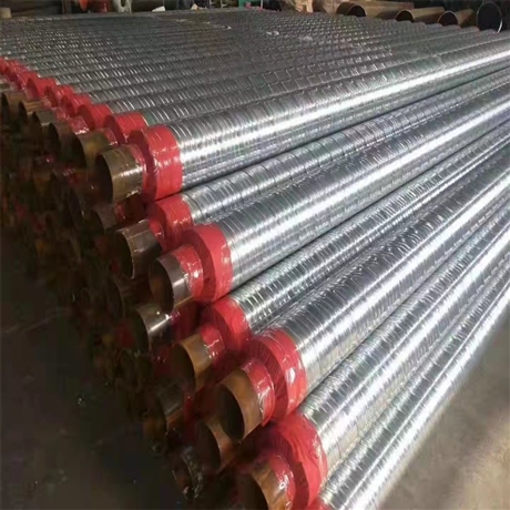 耐高温预制管道 DN200架空聚氨酯保温管 铁皮架空保温钢管