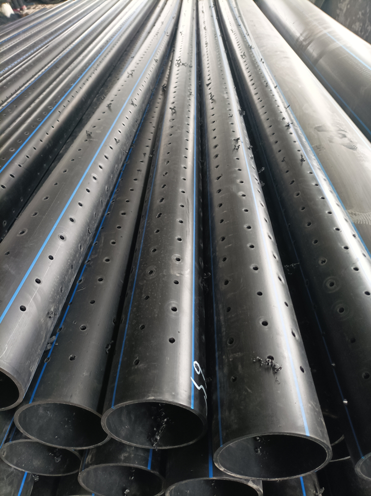 pe透水管厂家 海绵城市hdpe100渗排管 hdpe花管 兴泰管业渗透打孔花管