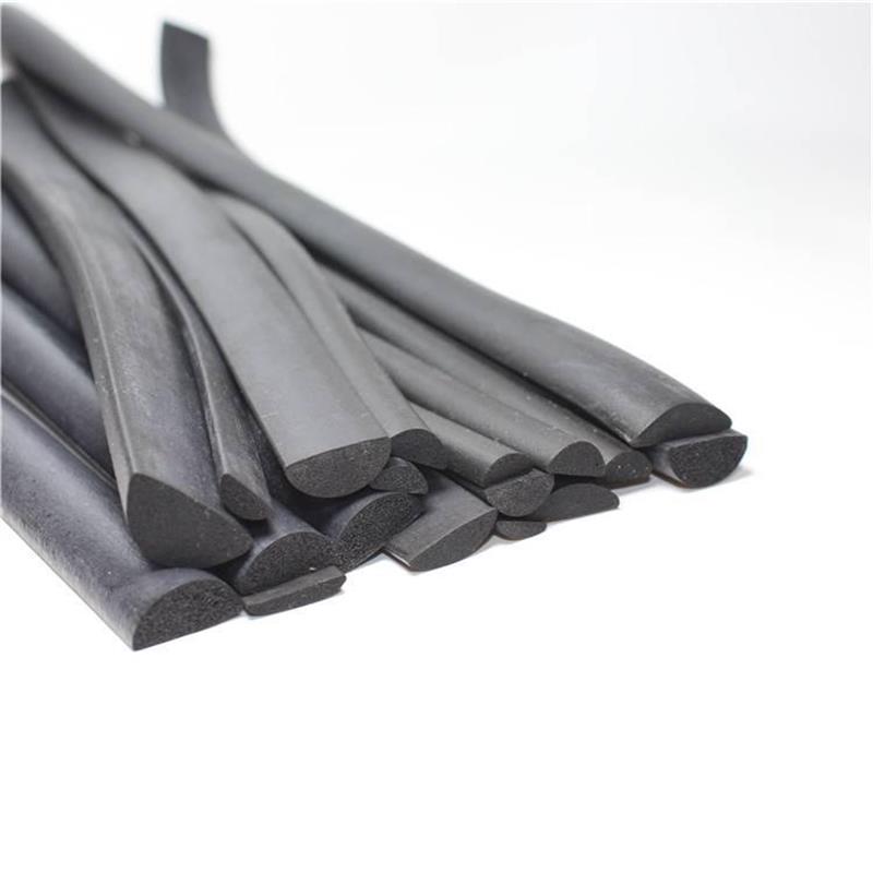 橡胶密封条三元乙丙半圆形海绵胶条机械机柜防撞密封条