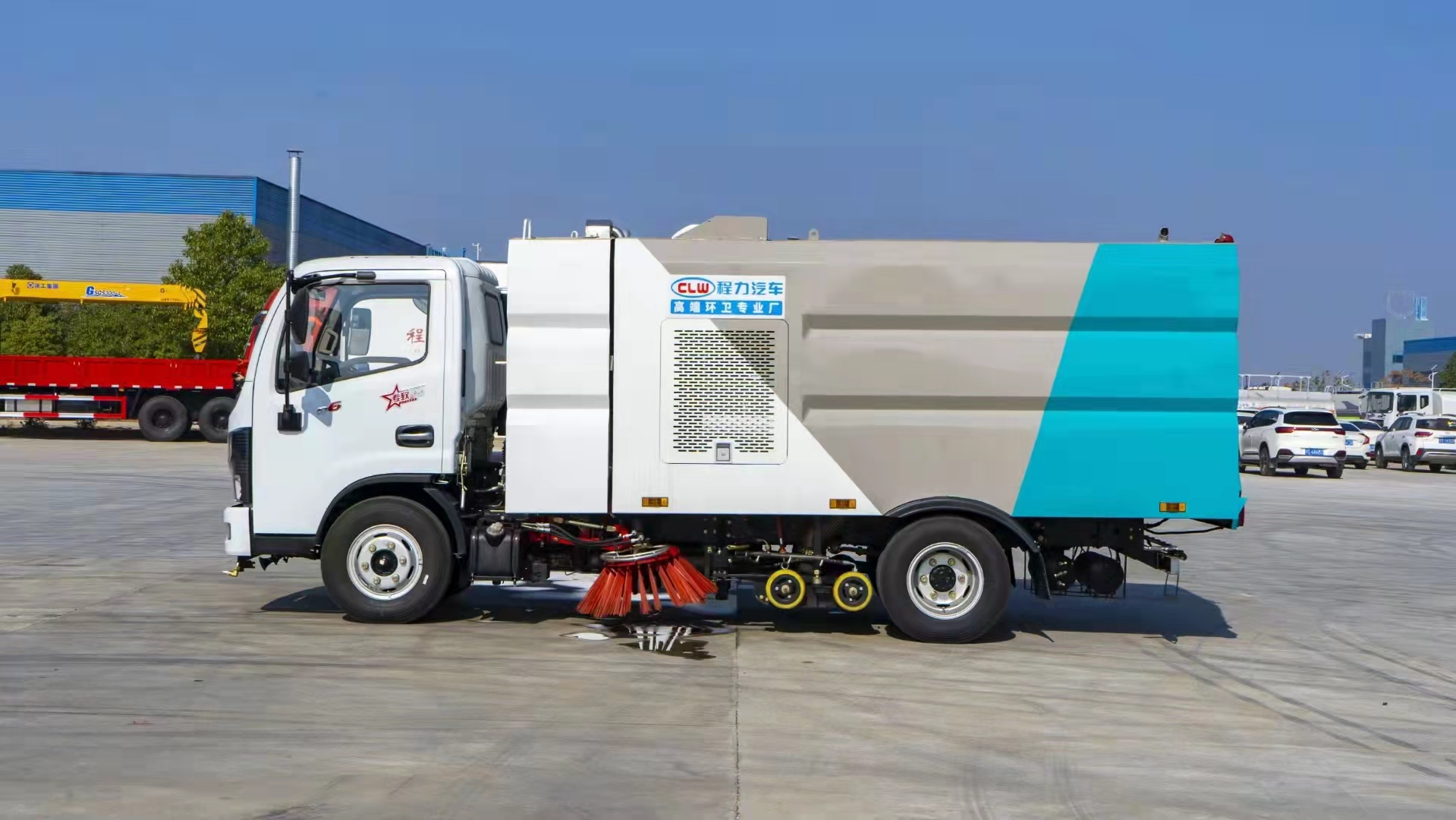 程力扫路车小型路面扫地车柴油路面清扫车小区垃圾收集车