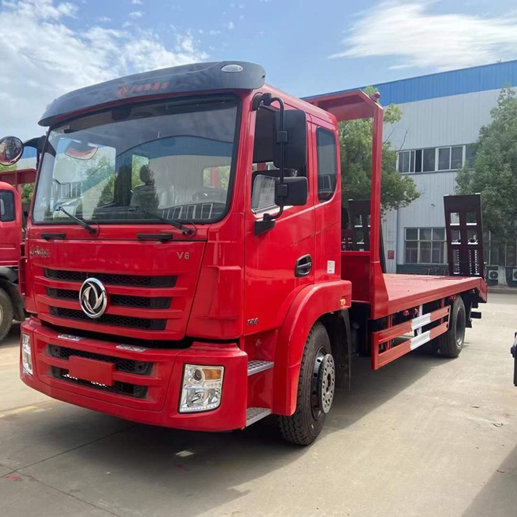 国六东风锦程半挂平板运输车工厂出售单桥平板运输车