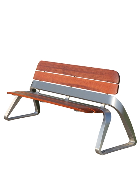 户外不锈钢长椅三人靠背座椅