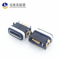 USB连接器 MICRO防水母座 5P 四脚插板 单排贴片 micro插座 安卓接口