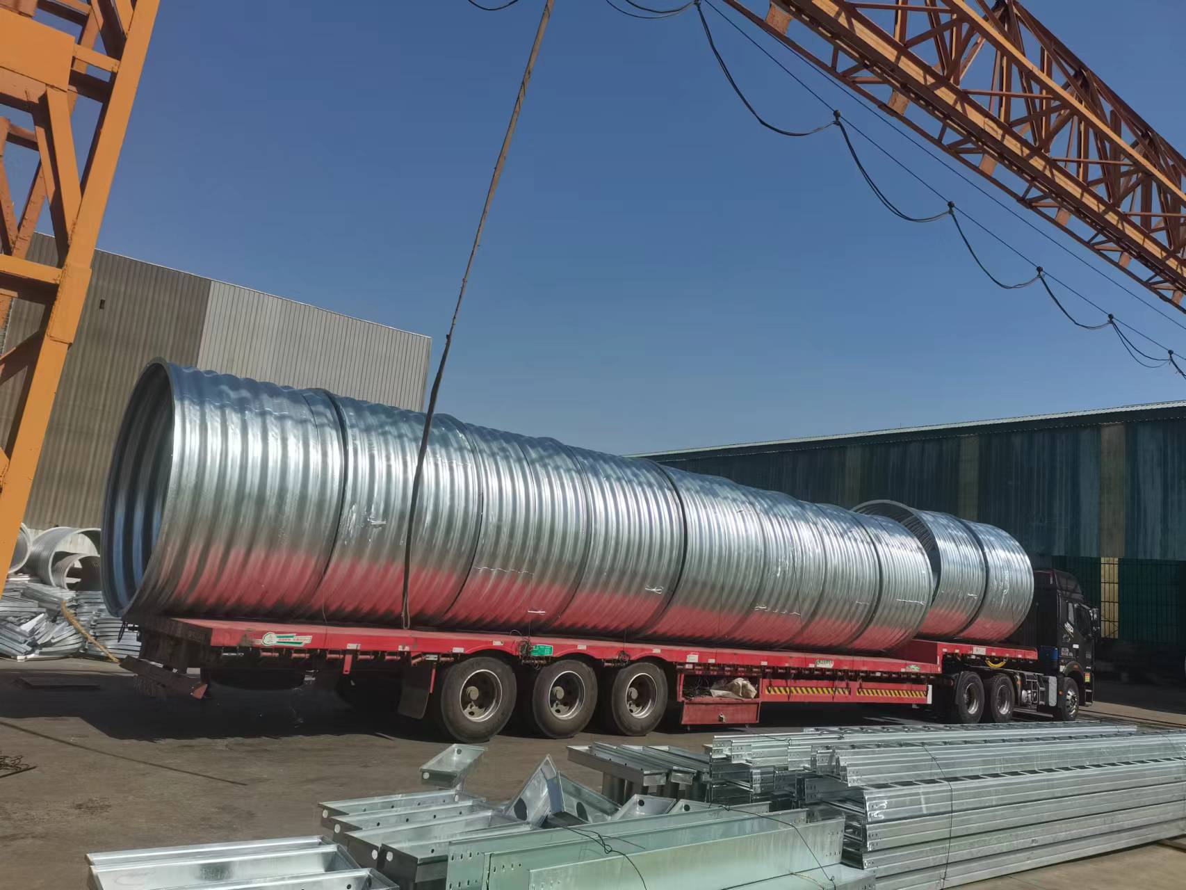 山西热镀锌钢波纹涵管规格型号拼装钢波纹管涵波形400150